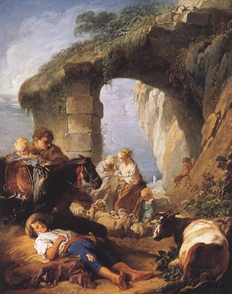 Francois Boucher The Rural Life Norge oil painting art